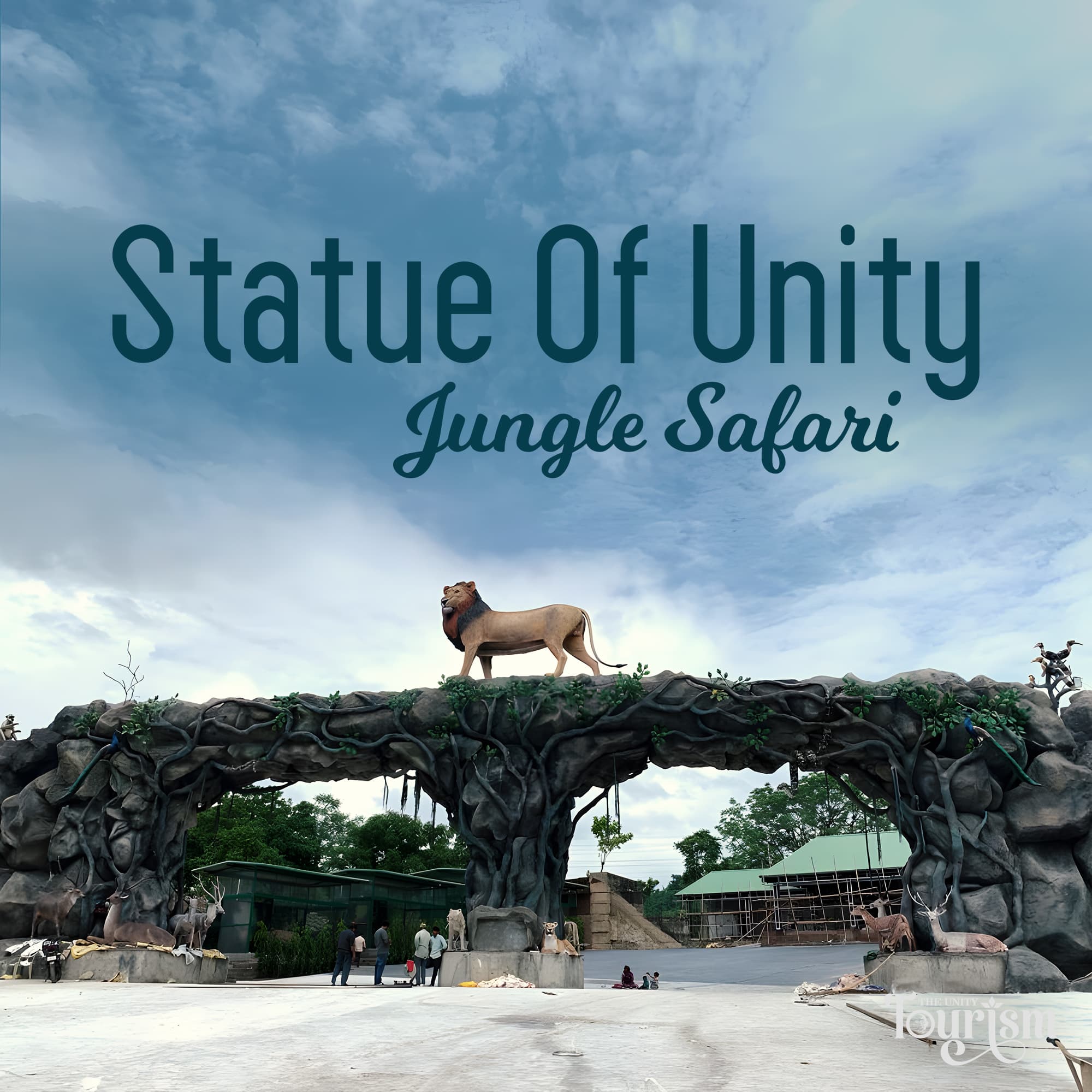 Statue of Unity Jungle Safari Entrance – Wildlife Tour with Lion Sculpture at the Unity Tourism