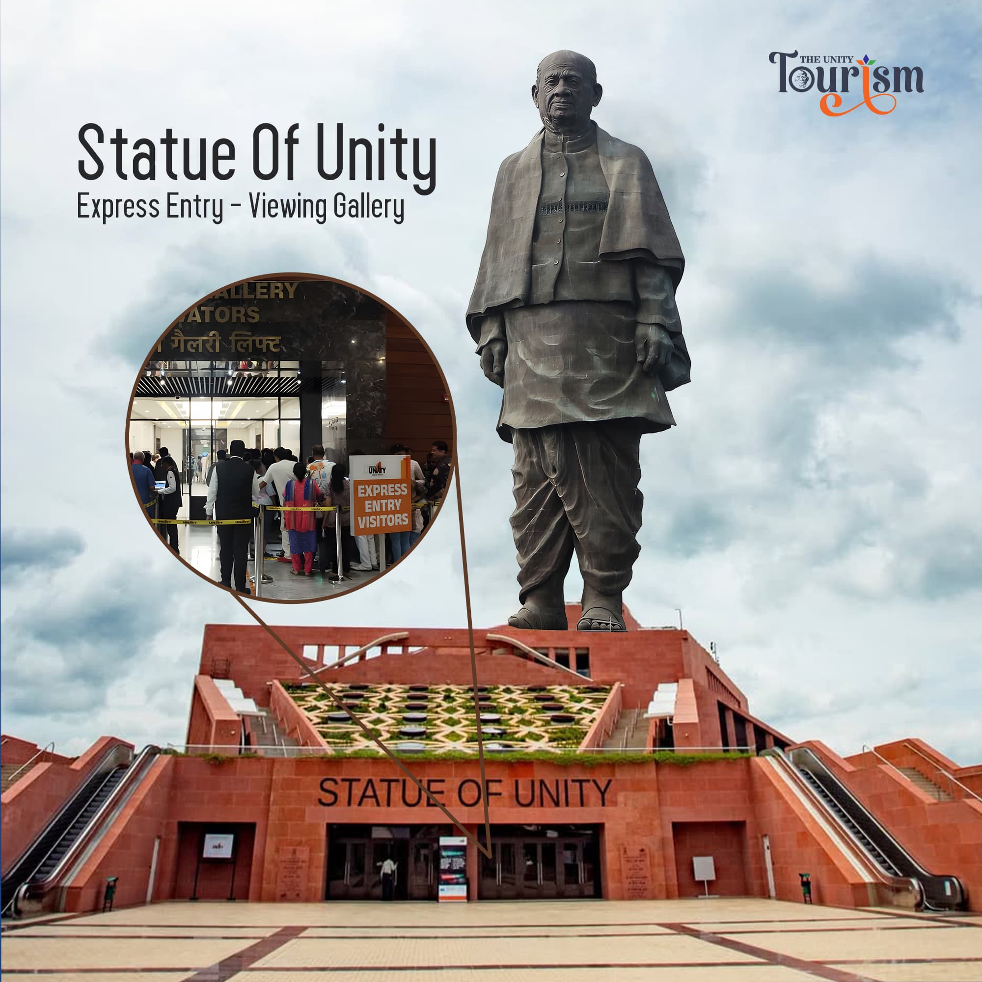 Statue of Unity Express Entry with Viewing Gallery ticket
